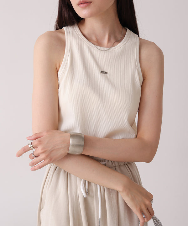 ロゴプレート付アメスリタンクトップ