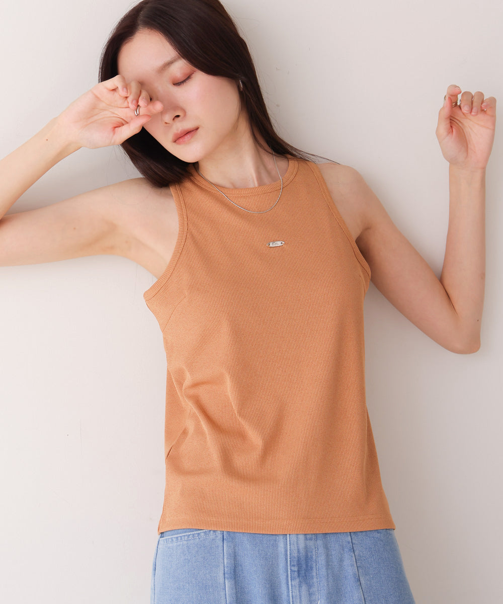 ロゴプレート付アメスリタンクトップ