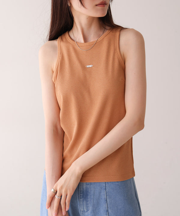 ロゴプレート付アメスリタンクトップ