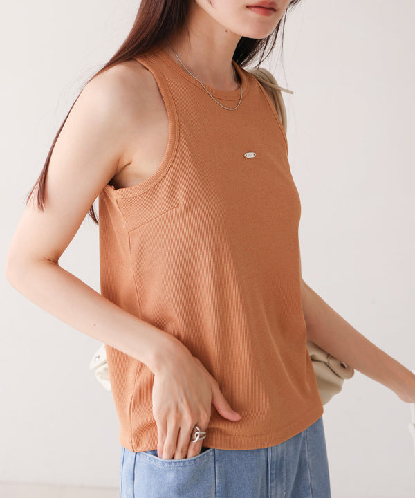 ロゴプレート付アメスリタンクトップ