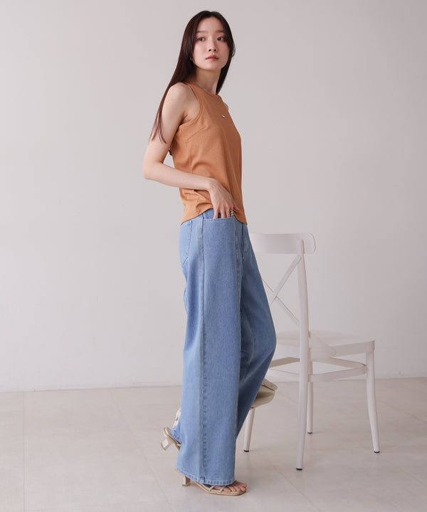 ロゴプレート付アメスリタンクトップ