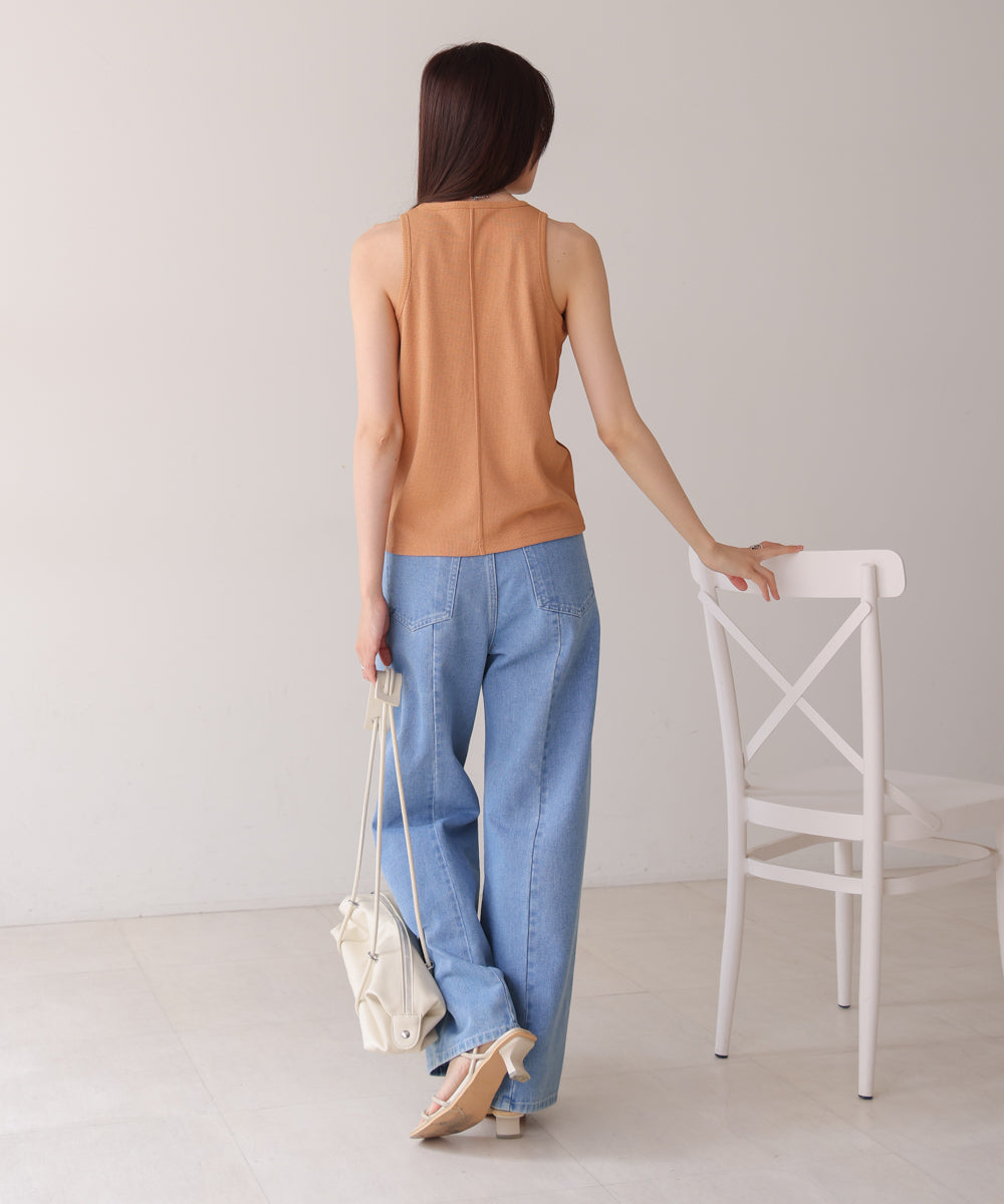 ロゴプレート付アメスリタンクトップ