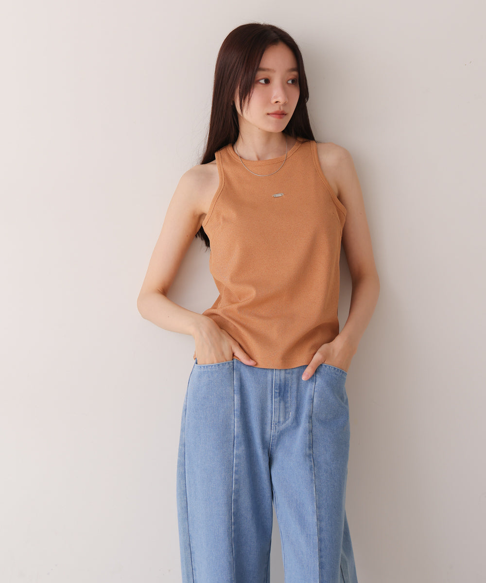 ロゴプレート付アメスリタンクトップ