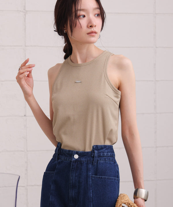 ロゴプレート付アメスリタンクトップ