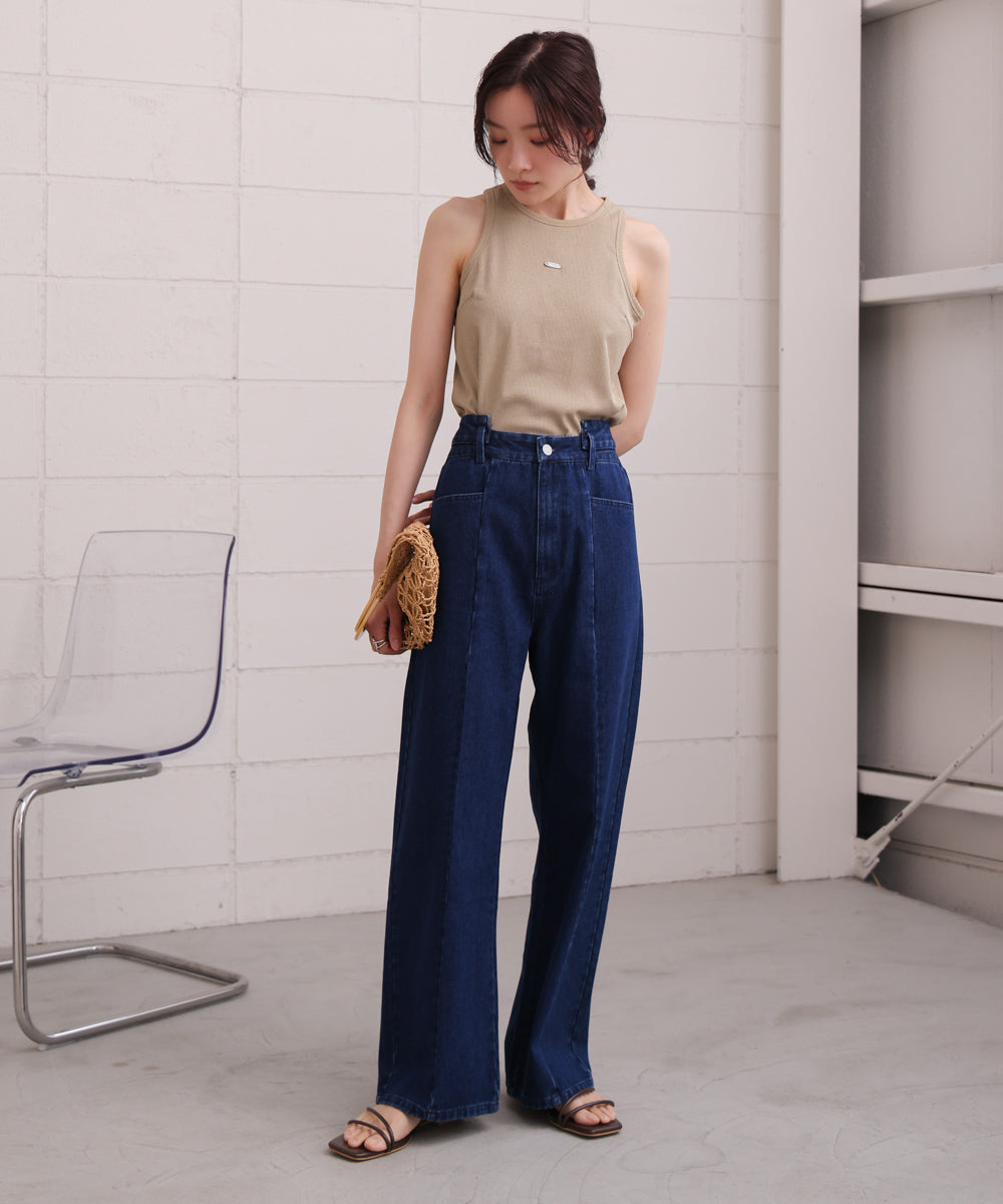 ロゴプレート付アメスリタンクトップ