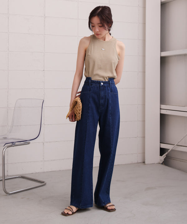 ロゴプレート付アメスリタンクトップ