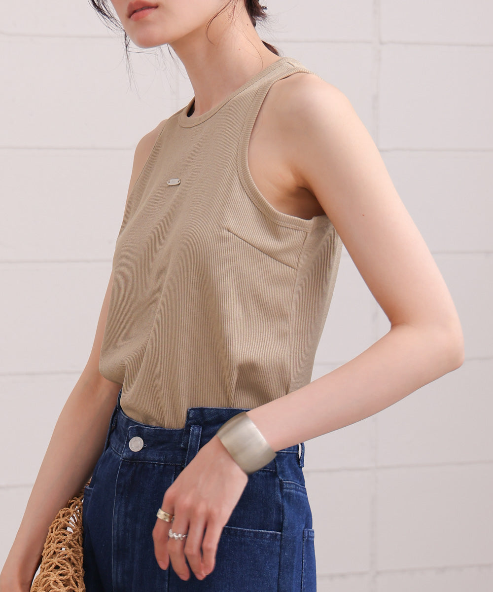 ロゴプレート付アメスリタンクトップ