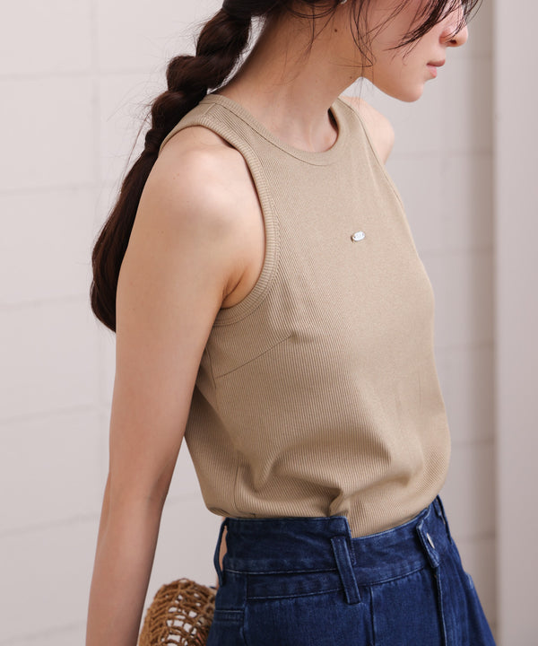 ロゴプレート付アメスリタンクトップ