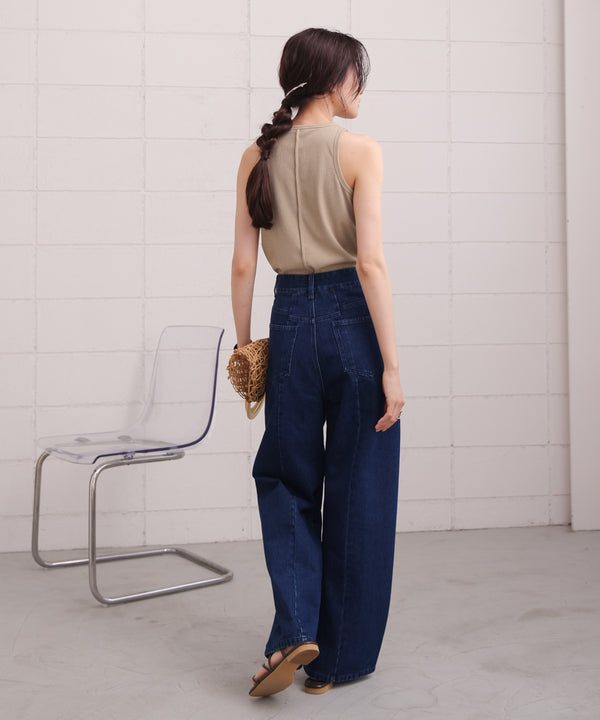 ロゴプレート付アメスリタンクトップ