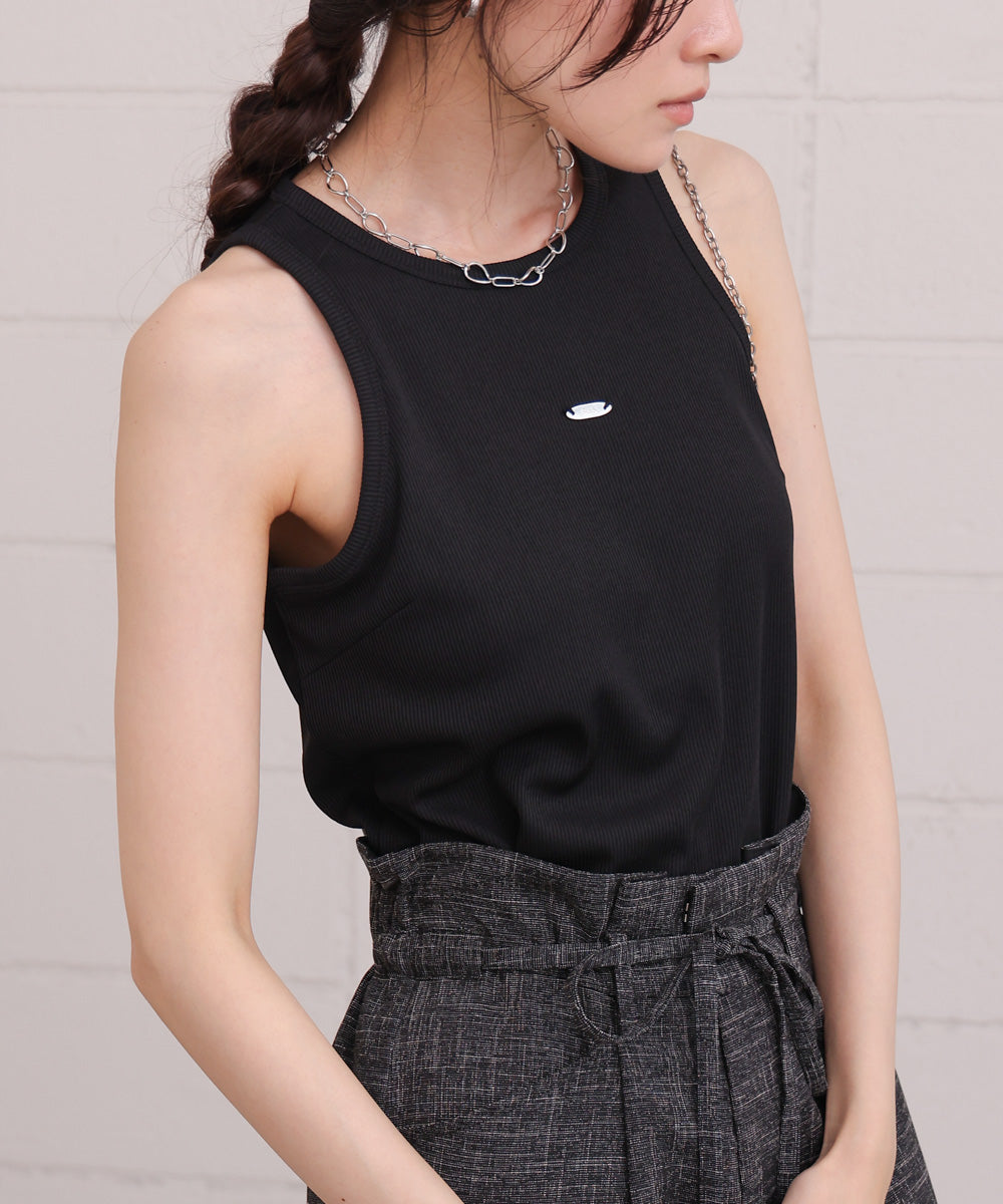 ロゴプレート付アメスリタンクトップ