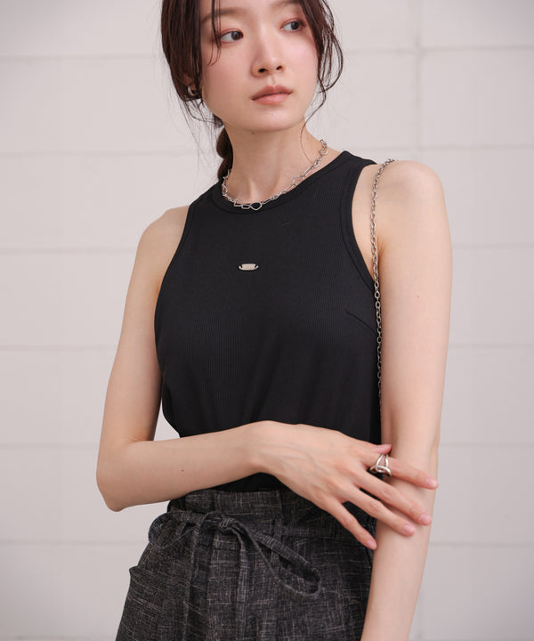 ロゴプレート付アメスリタンクトップ