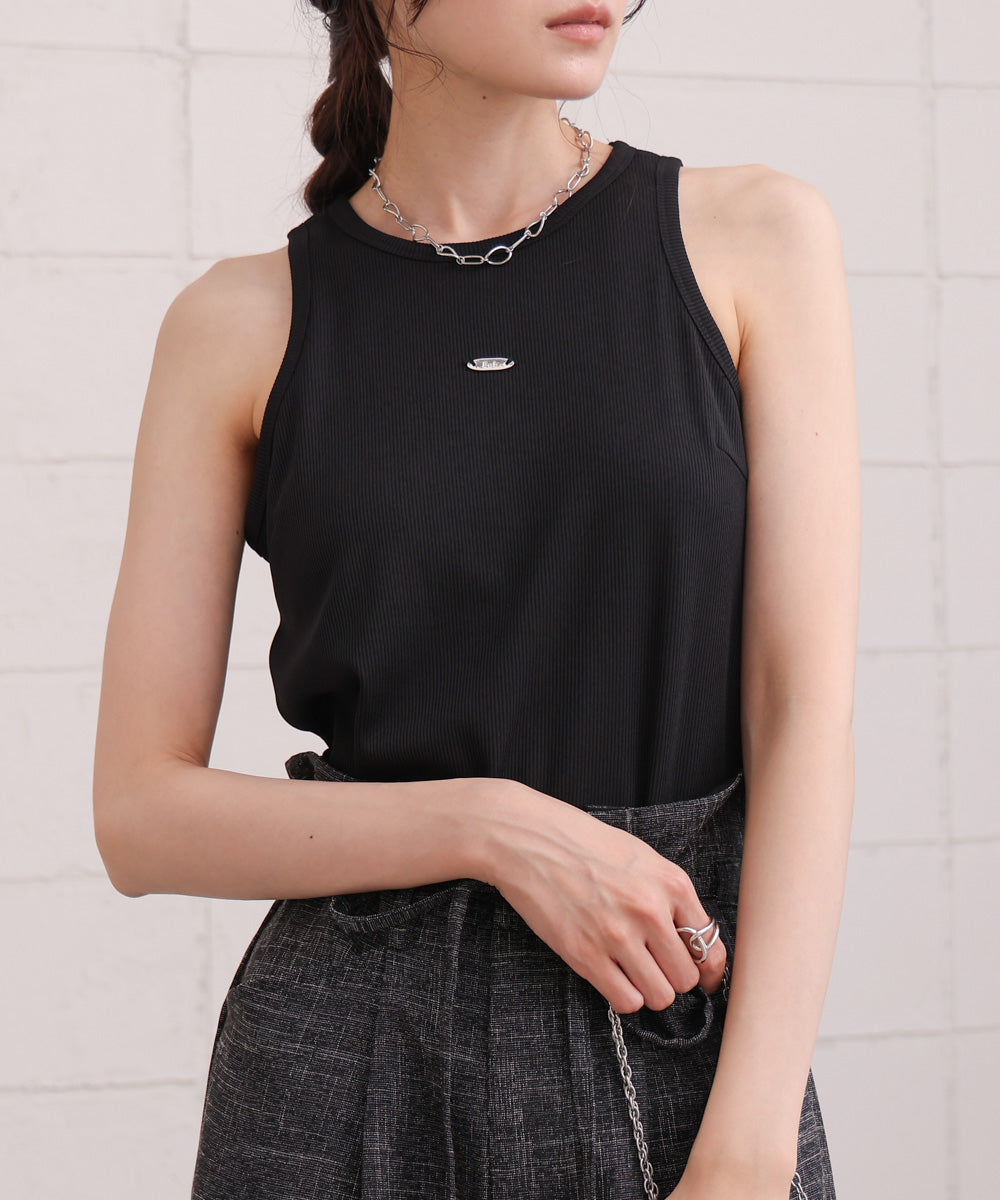 ロゴプレート付アメスリタンクトップ