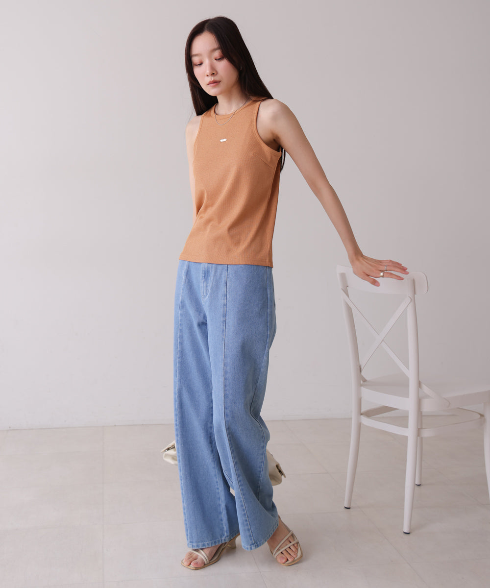 ロゴプレート付アメスリタンクトップ