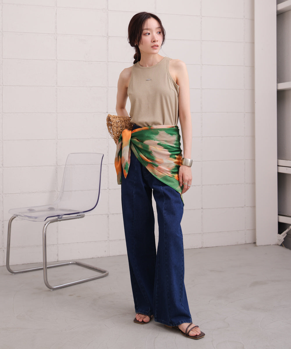 ロゴプレート付アメスリタンクトップ