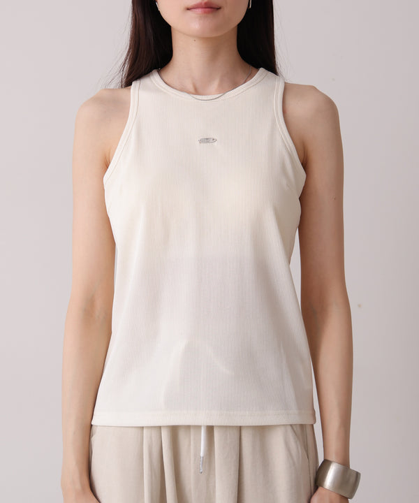 ロゴプレート付アメスリタンクトップ