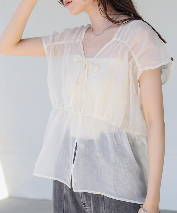 前後２ＷＡＹギャザーブラウス