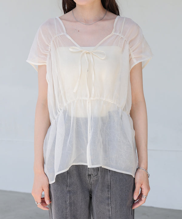 前後２ＷＡＹギャザーブラウス