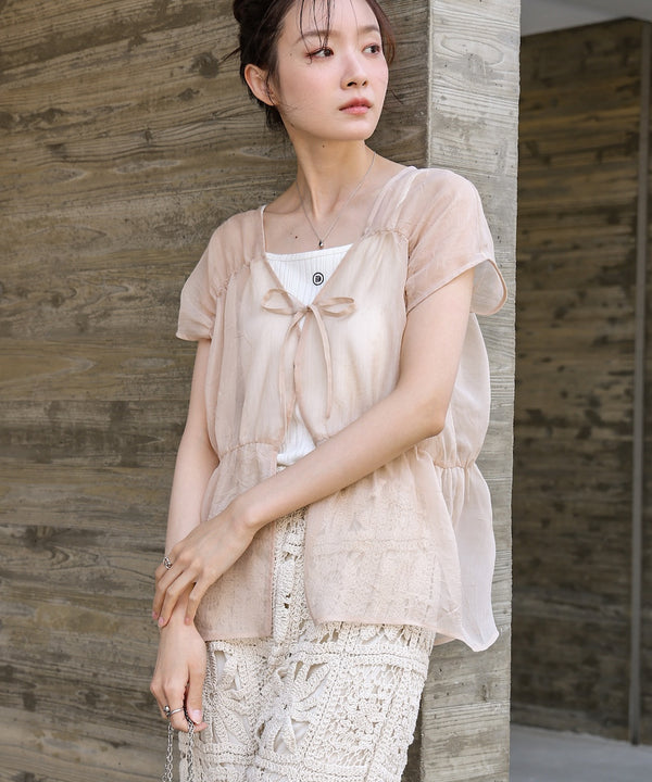 前後２ＷＡＹギャザーブラウス