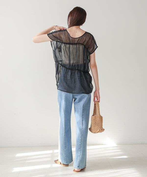 前後２ＷＡＹギャザーブラウス