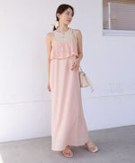 【S・Mサイズ展開】コード刺繍使いキャミワンピース