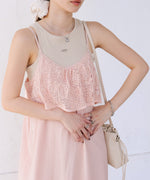 【S・Mサイズ展開】コード刺繍使いキャミワンピース