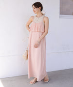 【S・Mサイズ展開】コード刺繍使いキャミワンピース