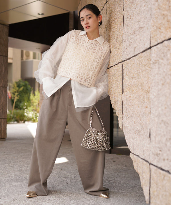 前後２ＷＡＹフラワーレースベスト