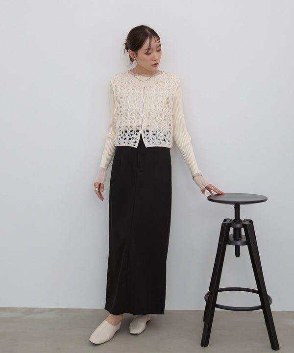 前後２ＷＡＹフラワーレースベスト