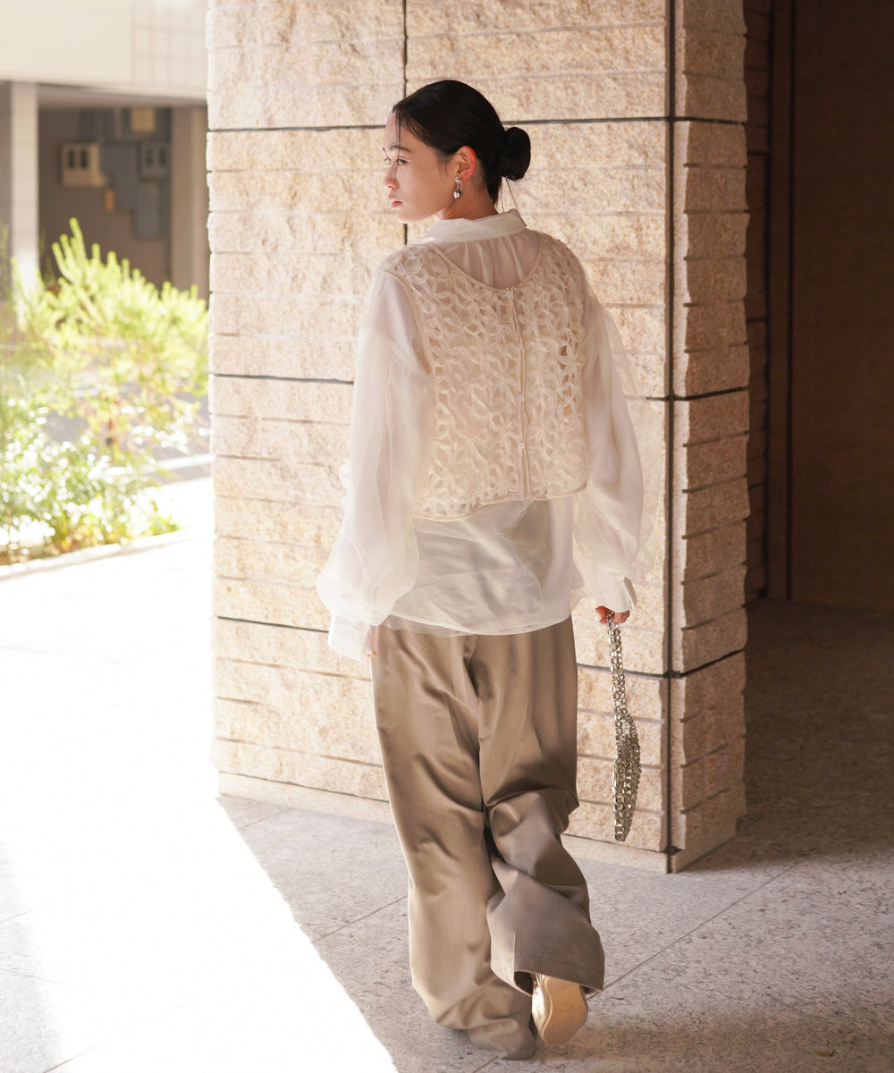 前後２ＷＡＹフラワーレースベスト