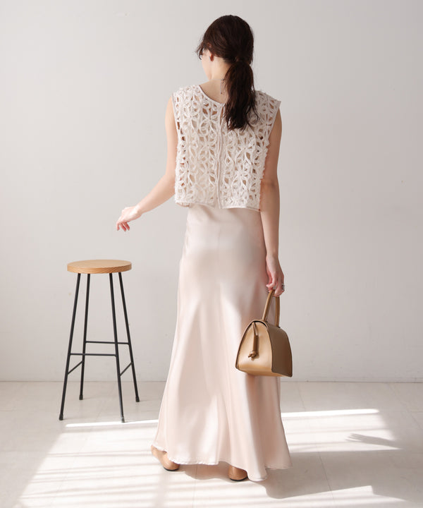 前後２ＷＡＹフラワーレースベスト