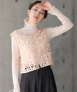 前後２ＷＡＹフラワーレースベスト