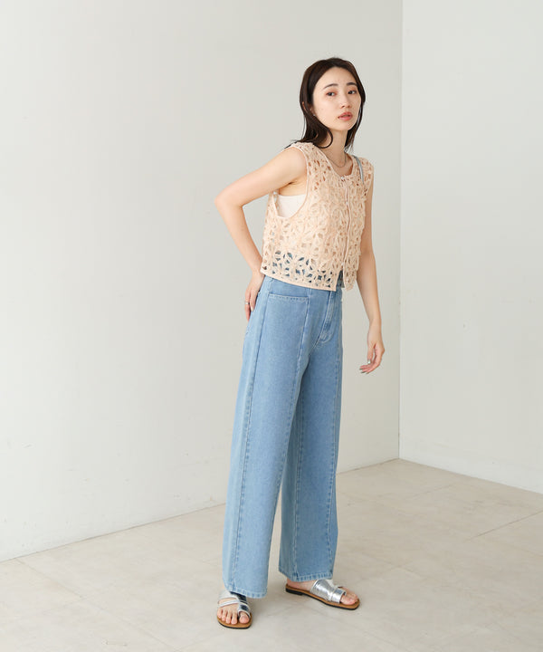 前後２ＷＡＹフラワーレースベスト