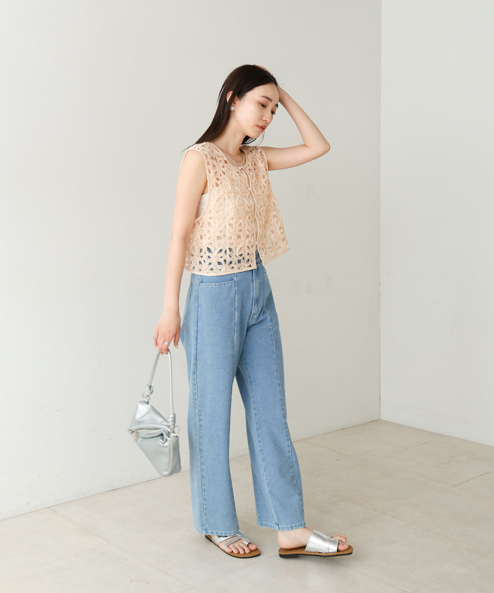 前後２ＷＡＹフラワーレースベスト