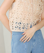 前後２ＷＡＹフラワーレースベスト