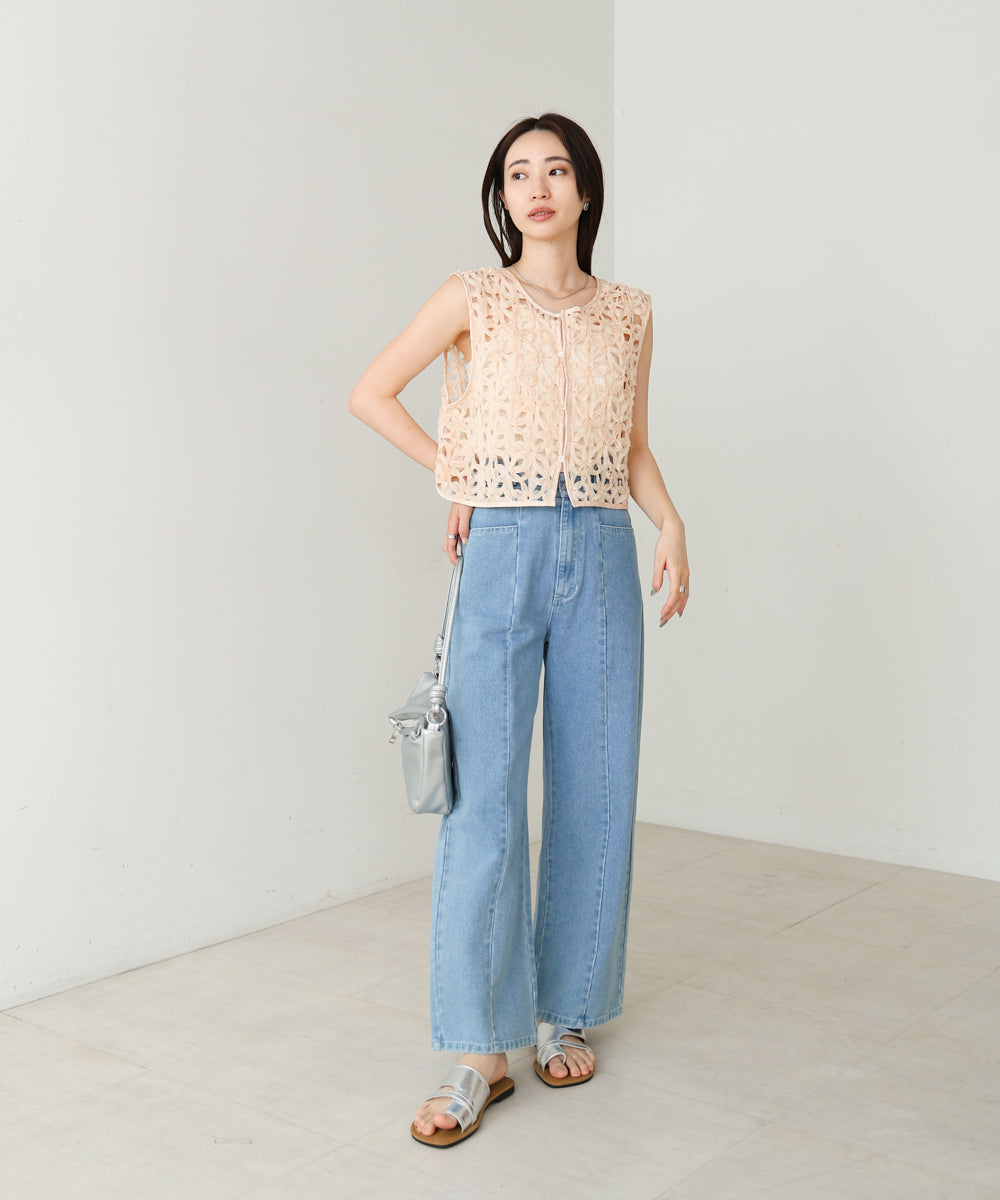 前後２ＷＡＹフラワーレースベスト