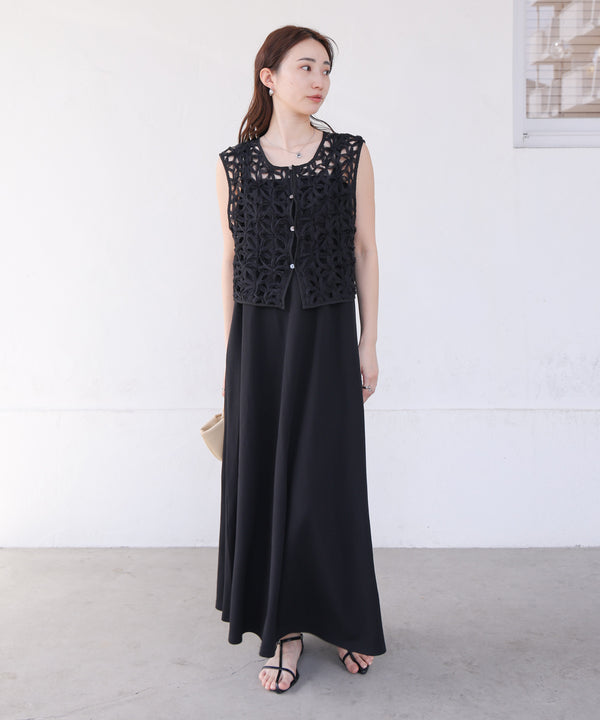 前後２ＷＡＹフラワーレースベスト