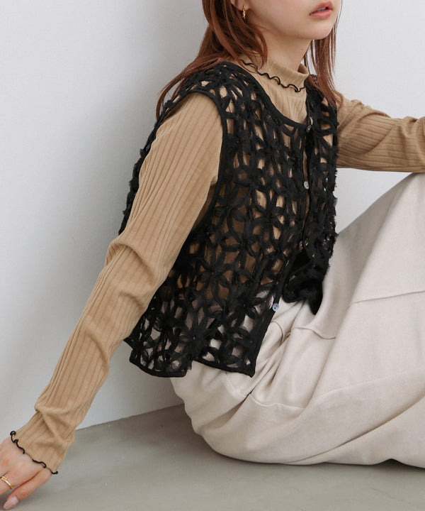 前後２ＷＡＹフラワーレースベスト