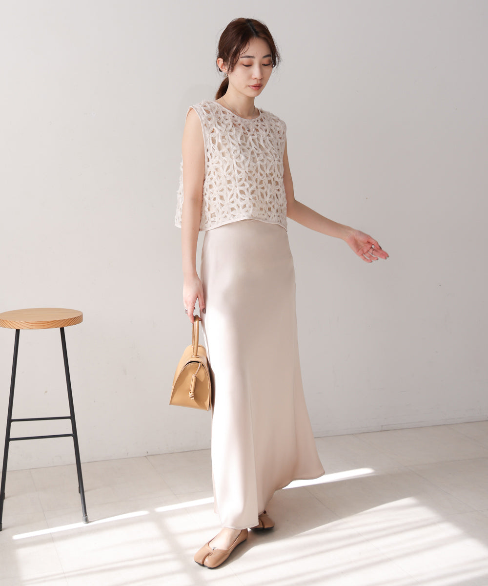 前後２ＷＡＹフラワーレースベスト