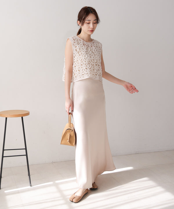 前後２ＷＡＹフラワーレースベスト