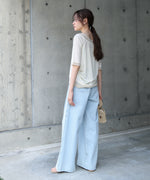 レイヤードオフショル風カットトップス