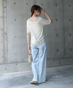 レイヤードオフショル風カットトップス