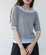 レイヤードオフショル風カットトップス