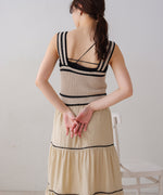 ニットドッキングティアードワンピース