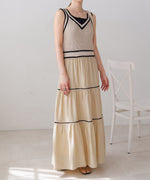 ニットドッキングティアードワンピース