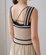 ニットドッキングティアードワンピース