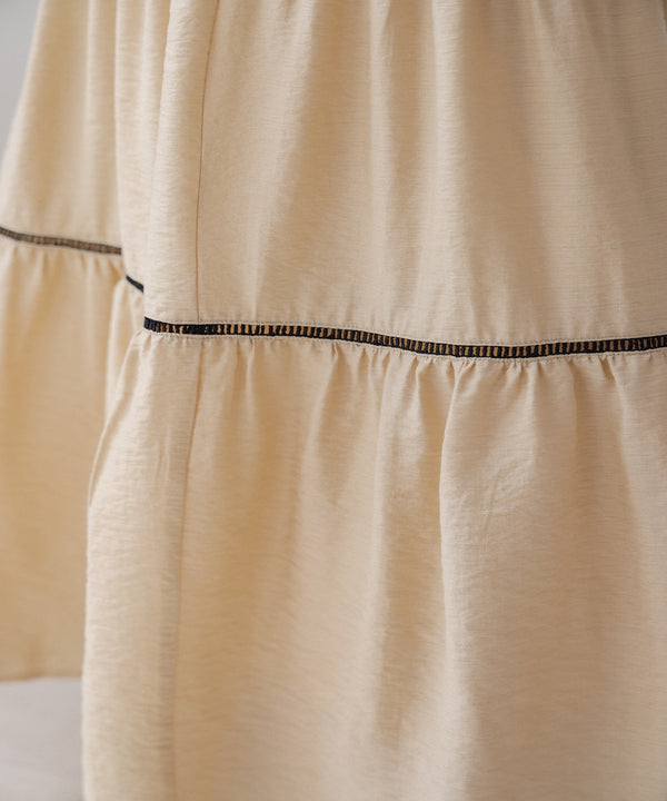 ニットドッキングティアードワンピース