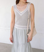 ニットドッキングティアードワンピース