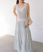 ニットドッキングティアードワンピース