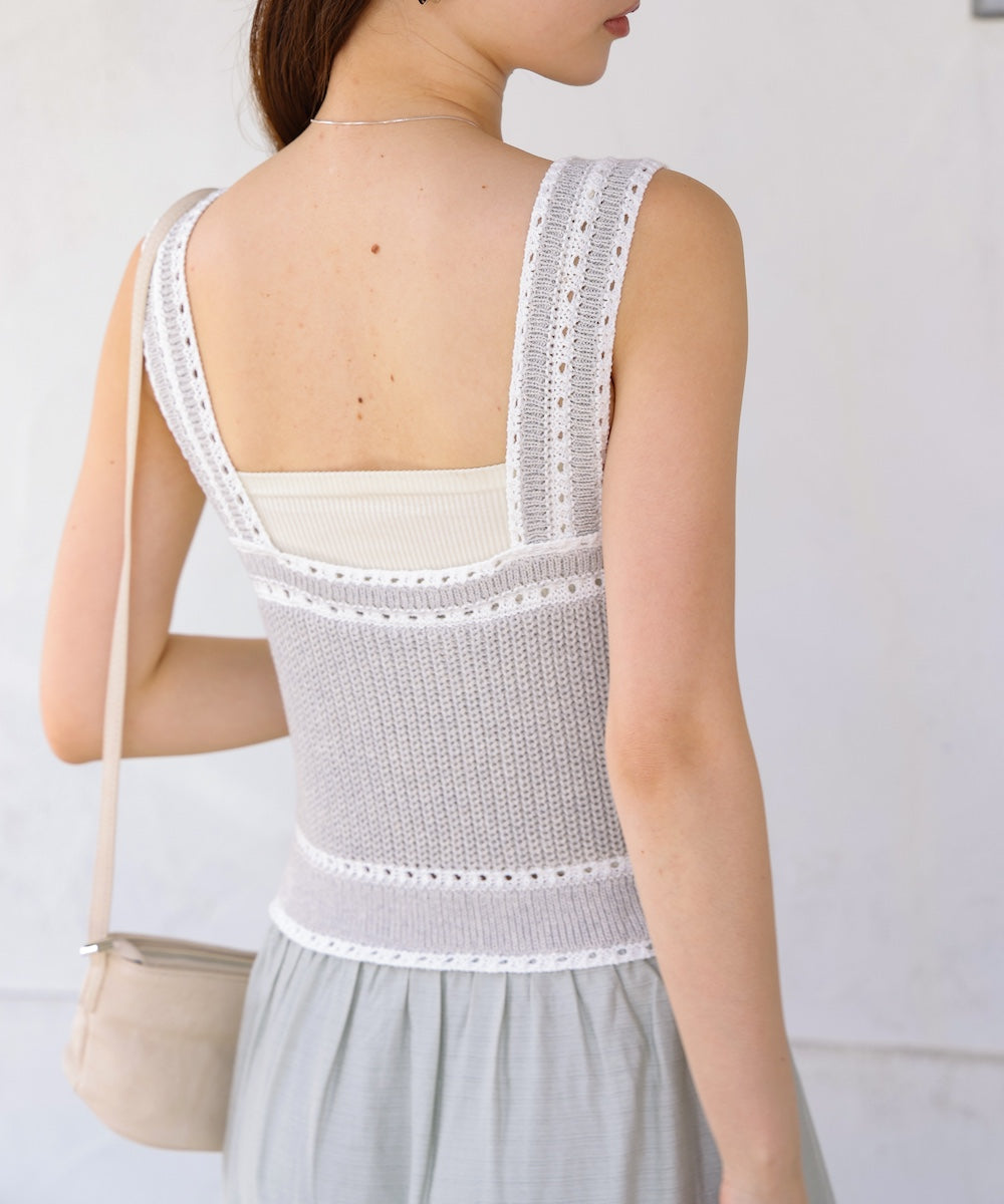 ニットドッキングティアードワンピース