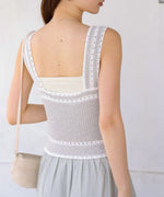 ニットドッキングティアードワンピース